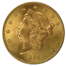 $20 Liberty Gold Coin Obverse